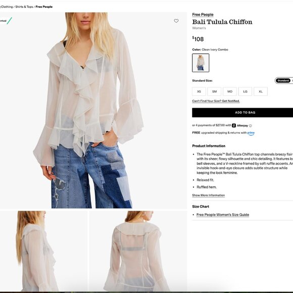 Free People Bali Tulula Chiffon - Picture 1 of 2